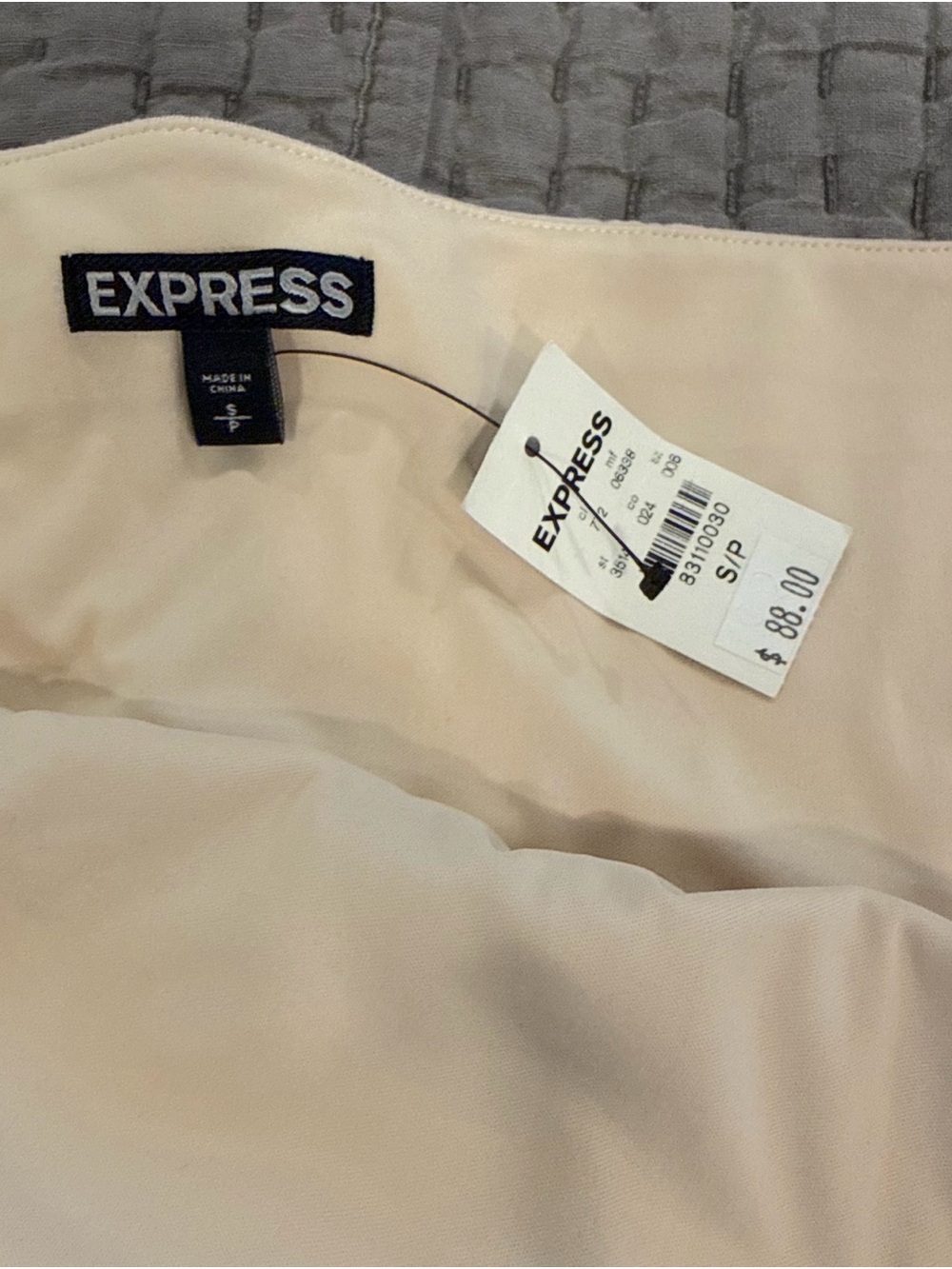 Express Sequin Aztec Pencil Skirt in Beige, Navy, Teal & Peach - Picture 2 of 2